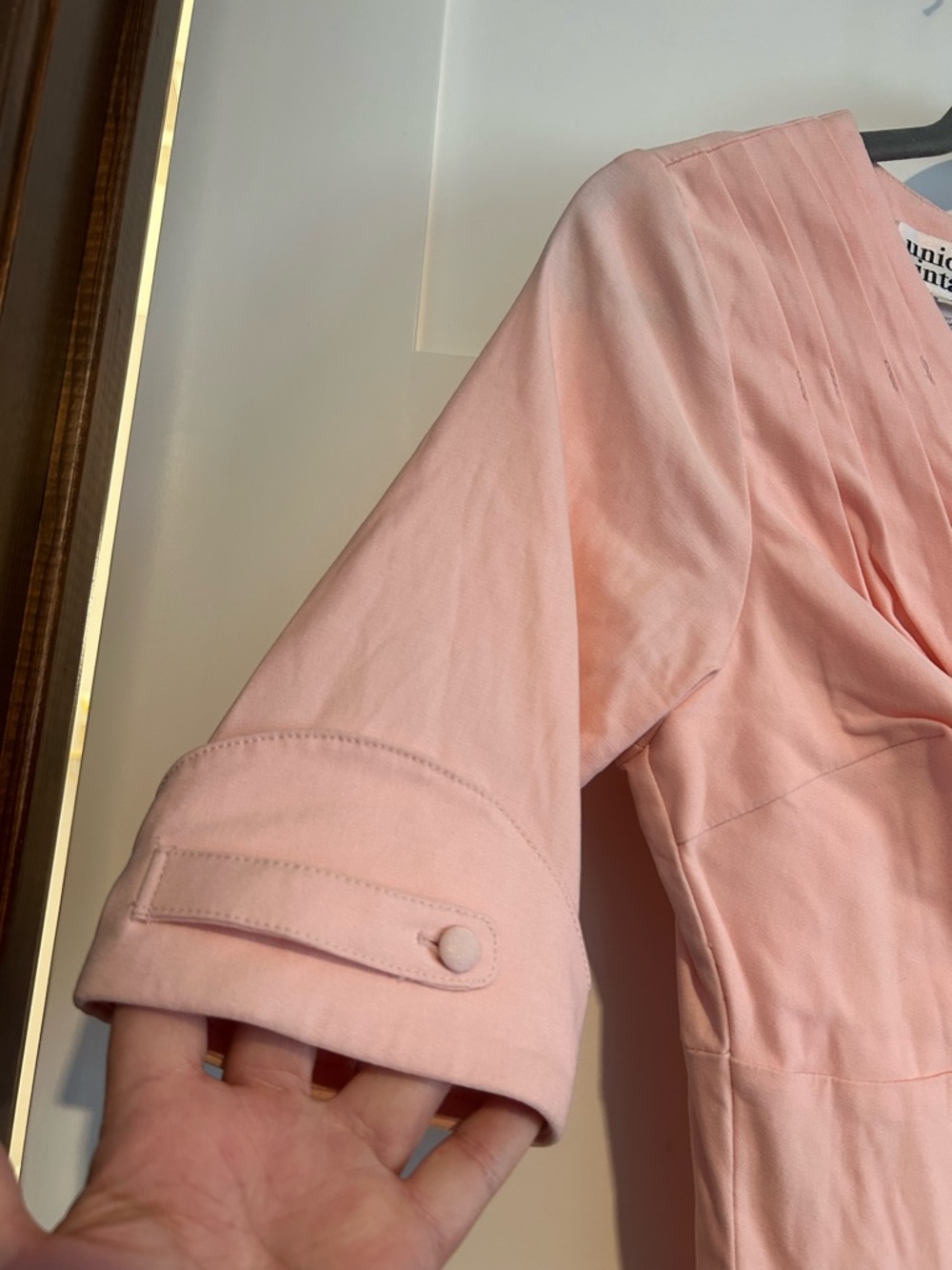 Unique Vintage Light Pink Fit and Flare Rockabilly Midi Dress Size Medium - Picture 3 of 7